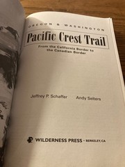 Pacific Crest Trail: Oregon & Washington New Condition 2007 Wilderness Maps Book