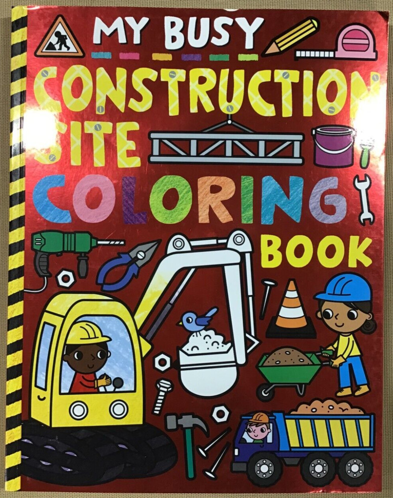 My Busy Construction Coloring Book – by Tiger Tales (Paperback) NEW 📖