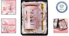 Elegant 14oz Ceramic Coffee Mug with Gold Print – Perfect for Mom’s Birthday