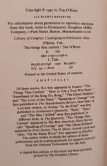 Tim O’Brien, The Things They Carried. 1990 Hardcover Edition. Nice