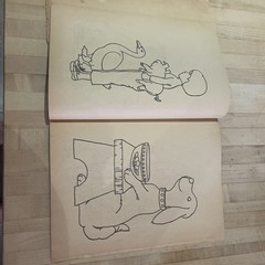 Holly Hobbie Nature Friend Coloring Book Vtg Aged Pages 1976 Slightly Distressed