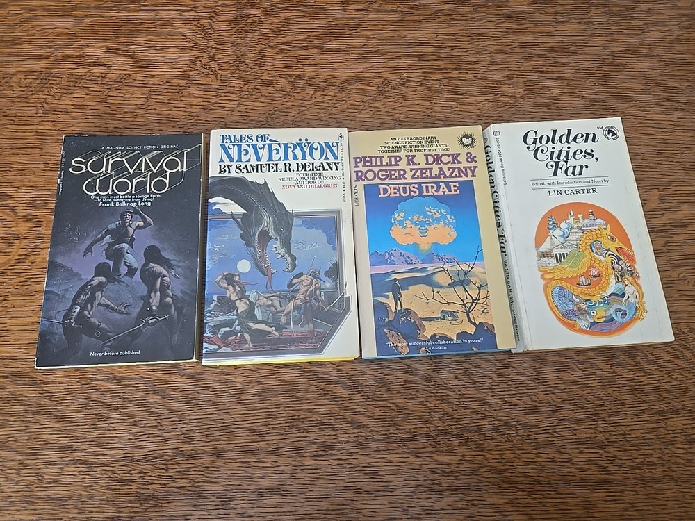 1970s Paperback Fantasy Book Lot Of 4 Golden Cities Far Deus Irae , etc
