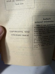 Japan in a Nutshell Vol II Hardcover Signed/Inscribed Atsuharu Sakai 1952