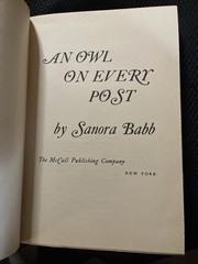 An Owl on Every Post By Sanora Babb RARE 1st Edition HC DJ 1970 Great Condition