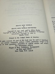 Brave New World & Brave New World Revisited by Aldous Huxley (1965, Hardcover)