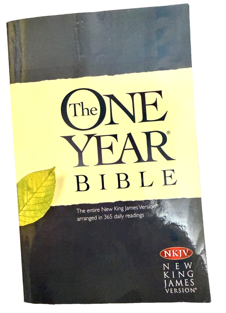 The One Year Bible NKJV Tyndale Paperback Clean No Markings