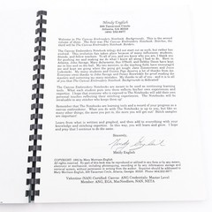 Canvas Embroidery Notebook Backgrounds Mindy English 1993 PB Plastic Spine VGUC