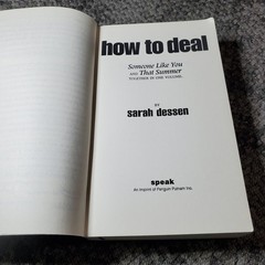 How to Deal Sarah Dessen 2000 Paperback YA Fiction Speak Penguin