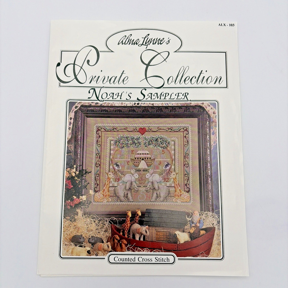 Noah’s Sampler Alma Lynne’s Private Collection Cross Stitch ALX-103 1992 Vintage