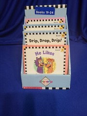 Lot of 15 PHONICS READERS + Storage Container / Scholastic Grades K-1, LN