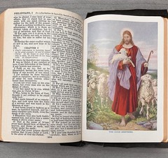 Handsize 1945 National Bible Press; Self Pronouncing KJV Study Helps; Color Maps