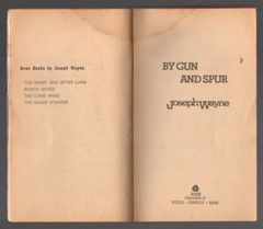 By Gun And Spur 1970 Paperback Book Joseph Wayne Western Action Adventure