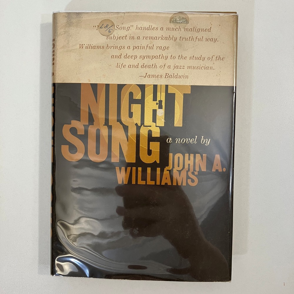 Night Song A Novel by John Williams First Edition 1st Printing 1961 HCDJ Jazz