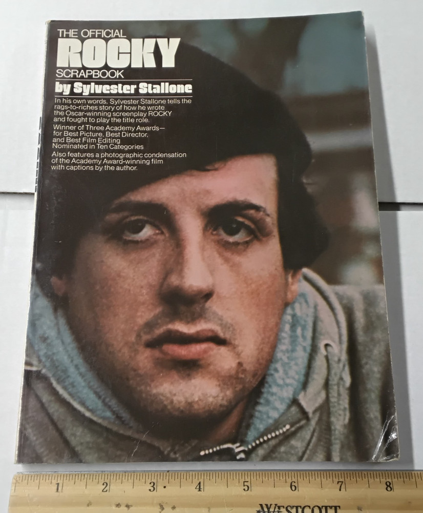 The Official Rocky Scrapbook by Sylvester Stallone 1977 Movie Softcover book