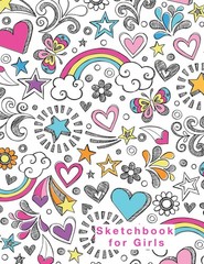 Sketchbook for Girls: Blank Pages, 110 pages, White paper, Sketch, Doodle an…