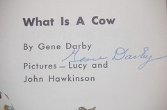 What Is a Cow Book Childrens Book signed by Author Gene Darby