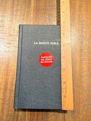 French Bible, La Sainte Bible – Segond 1910 Black Hardcover, Handheld Red Letter