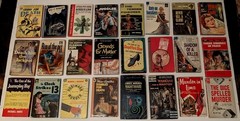 LOT OF 24 CLASSIC HARDBOILED MYSTERY DETECTIVE PAPERBACKS, GREAT MIX OF AUTHORS!