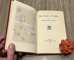 The Cords of Vanity by James Branch Cabell 1909 HC