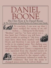 Daniel Boone: His Own Story, USA, Applewood Books, Paperback