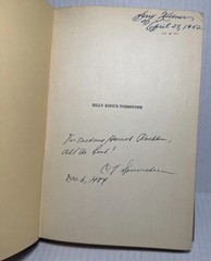 SIGNED! Billy King’s Tombstone Private Life AZ Boom Town Sonnichsen 1951 3rd Prt