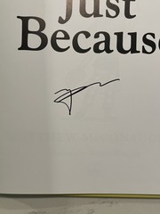 AUTOGRAPHED Matthew McConaughey SIGNED Book Just Because AUTOGRAPH #2