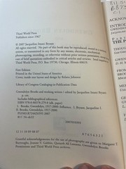 Gwendolyn Brooks and Working Writers 2007 First Edition Third World Press