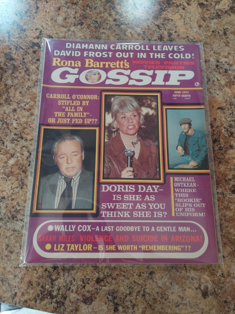 Rona Barrett’s Gossip Magazine June 1973 Carroll O’Connor, Doris Day, Michael…