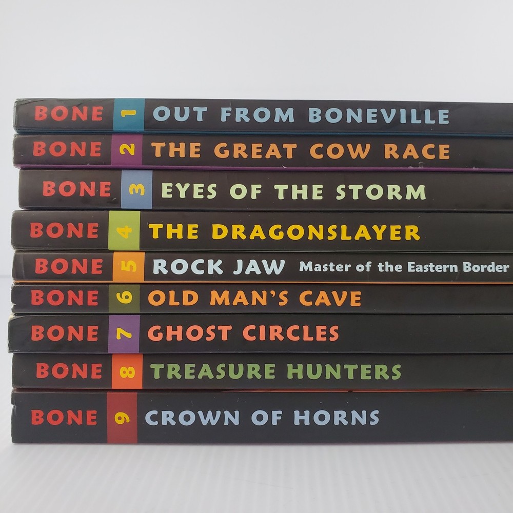 Jeff Smith Volumes 1-9 Bone Comic Series Graphix Scholastic Books Lot Graphic