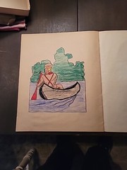 Vintage Indian Fighter Coloring Book- 12 7/8″ Tall X 10 5/8″ Wide…Great Cond