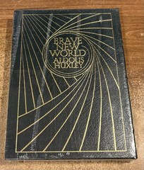 BRAVE NEW WORLD by Aldous Huxley HC BOOK Leather Bound EASTON PRESS Sealed!