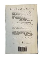 MAN’S SEARCH FOR MEANING by Viktor E. Frankl, Hardcover Book – Good, 4th Ed.