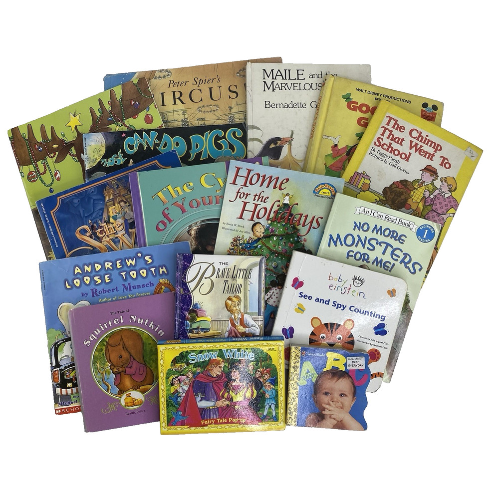 Lot of 16 Mixed Children’s Books Hardcover and Softcover
