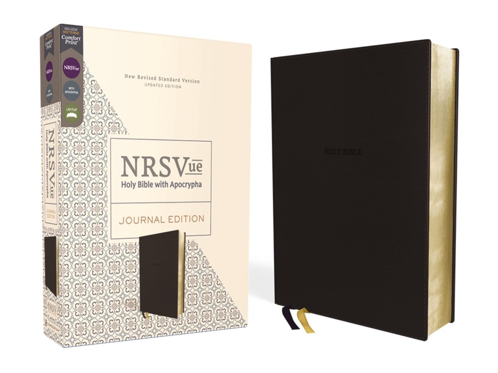 NRSVue, Holy Bible with Apocrypha, Journal Edition, Leathersoft, Black, Comf…