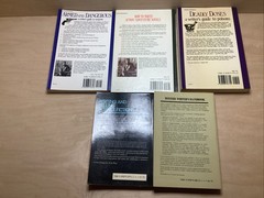 Lot Of 5 Writers Digest Books, Action,Adventure,Mystery,Sci-Fi,Poisons,WeaponsVG