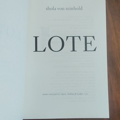 Shola von Reinhold Lote 2022 Trade Paperback Duke University Press