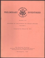 PRELIMINARY INVENTORY OF THE RECORDS OF THE BUREAU OF INDIAN AFFAIRS NUMBER 163