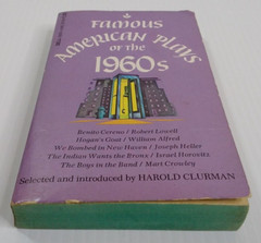 Famous American Plays of the 1960s. By Harold Clurman. 1972 Paperback