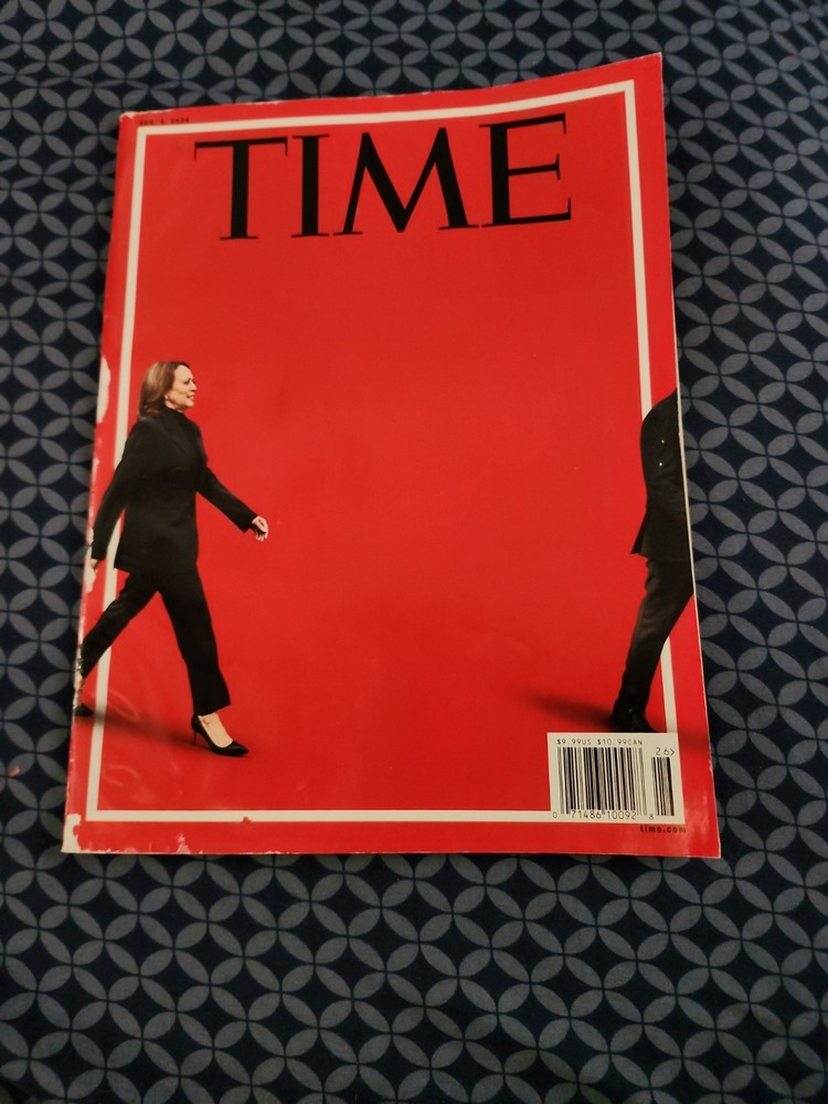 Time Magazine Edition Featuring Kamala Harris On The Cover Iconic Red Background