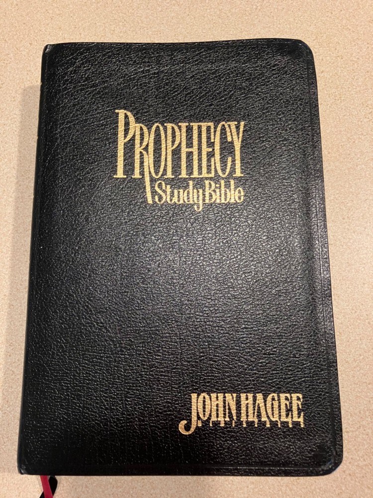 Prophecy Study Bible John Hagee NKJV 1997 Black Bonded Leather