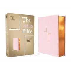 The Jesus Bible, ESV Edition, Leathersoft Over Board, Pink – Imitation Leather