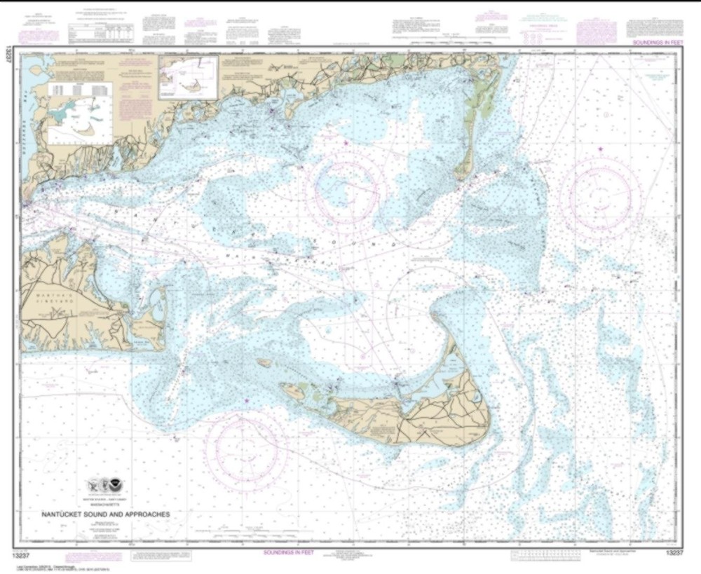 NOAA Chart 13237-Nantucket Sound and Approaches – Water-Resistant