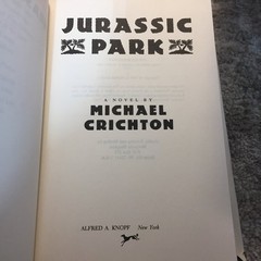Jurassic Park Science Thriller Hardcover Michael Crichton 1990 First Edition