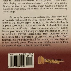 Texas Hold’em Made Easy by Walt Hazelton Paperback Card Games Poker Book