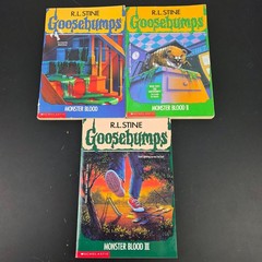 Goosebumps Monster Blood Trilogy RL Stine 1992 1994 1995 1 2 3 Vintage