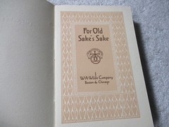 Antique 1912 For Old Sake’s Sake soft cover book 5 pages