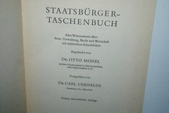 STAATSBURGER-TASCHENBUCH, hc, GERMAN, 1970, German studies