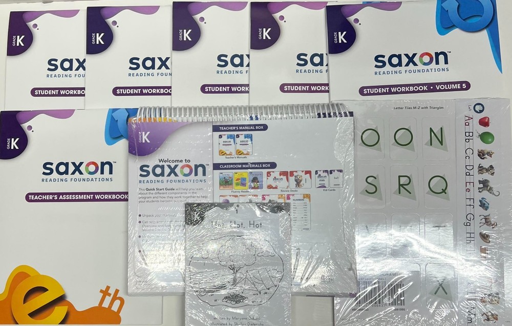 Grade K Saxon Reading Foundations Teacher Manual Stud Workbooks Decodable Reader