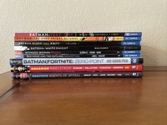 Lot of 9 DC Comics Graphic Novels TPB & HC/DJ Batman Wonder Woman Aquaman