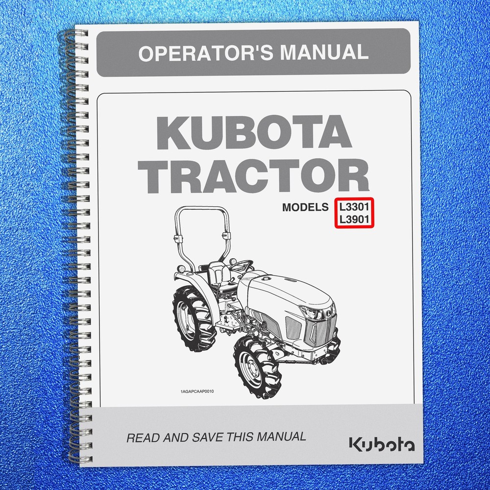 KUBOTA L3301 L3901 OPERATORS MANUAL – RUGGED WIRE BOUND – ROBUST COVERS